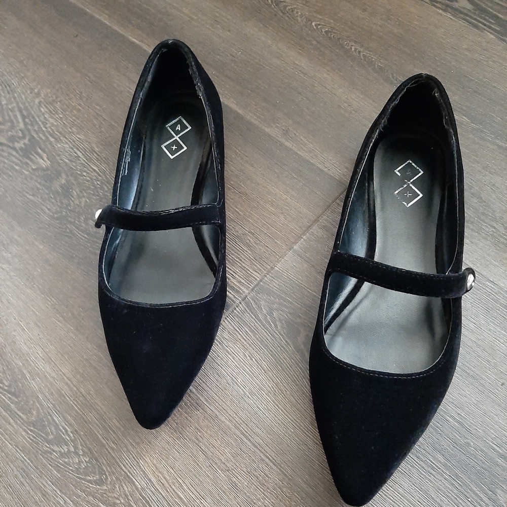 Velvet Mary Jane Flats